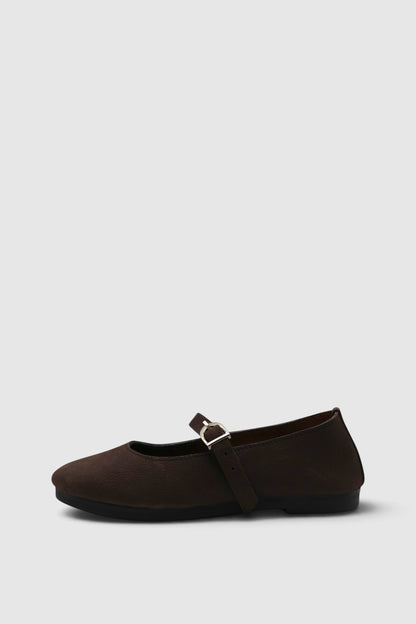 LEWIJE Nora Coat Shoes in espresso nubuck, pair viewed from above