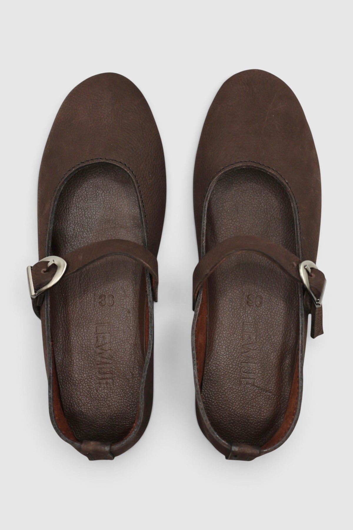 LEWIJE Nora Coat Shoes in espresso nubuck, angled view
